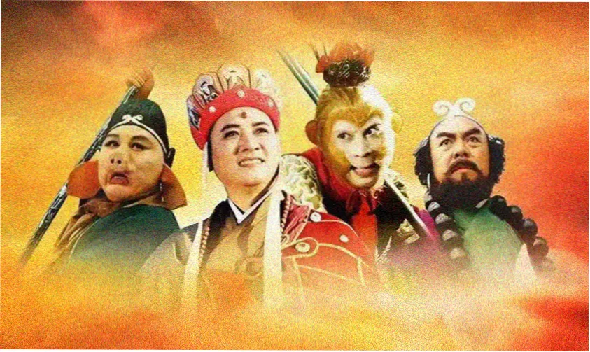 漫画角色设定稿图版，多人比例对照线